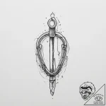 Tattoo sketch safety pin – tattoo sketch (№1755890025_0, 22.08.2025 19:13) — tattoovalue.net