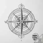 Tattoo sketch compass – tattoo sketch (№1755890825_0, 22.08.2025 19:27) — tattoovalue.net