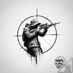 Tattoo sketch sniper silhouette, concept art… – tattoo sketch (№1755892449_0, 22.08.2025 19:54) — tattoovalue.net