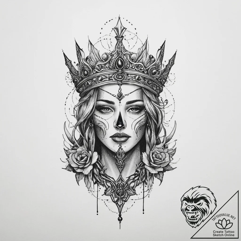 Tattoo sketch throne, artistic tattoo sketch,... - tattoo sketch (№1755892651_0, 22.08.2025 19:57) — tattoovalue.net