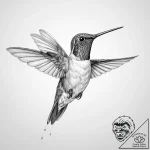 Tattoo sketch calliope hummingbird – tattoo sketch (№1755893254_0, 22.08.2025 20:07) — tattoovalue.net