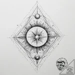 Tattoo sketch cosmic space, tattoo line art,… – tattoo sketch (№1755894656_0, 22.08.2025 20:30) — tattoovalue.net