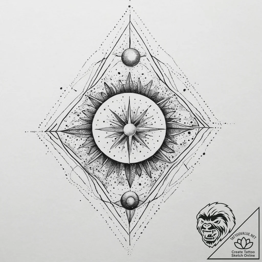 Tattoo sketch cosmic space, tattoo line art,... - tattoo sketch (№1755894656_0, 22.08.2025 20:30) — tattoovalue.net