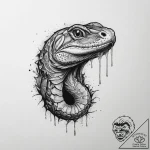 Tattoo sketch cottonmouth, ink illustration f… – tattoo sketch (№1755897433_0, 22.08.2025 21:17) — tattoovalue.net