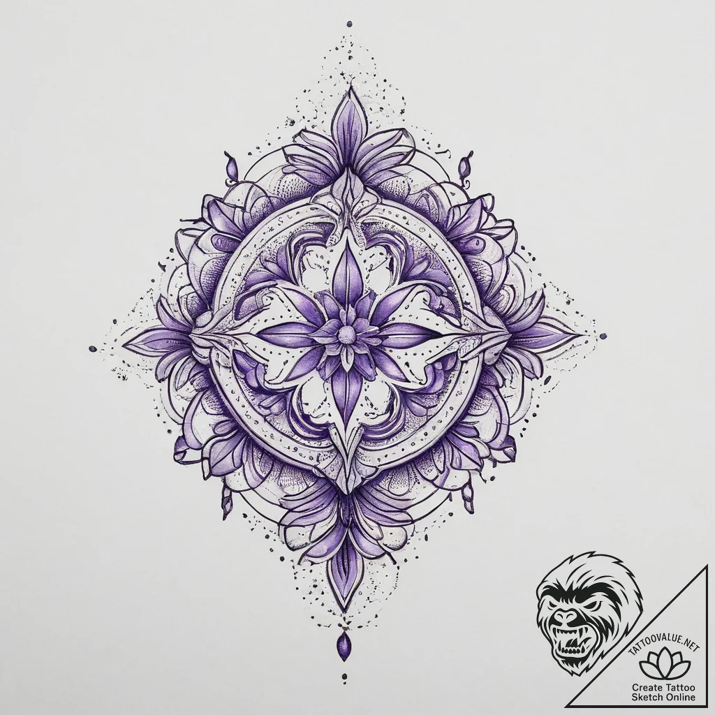 Tattoo sketch purple, tattoo sketch design, o... - tattoo sketch (№1755900598_0, 22.08.2025 22:09) — tattoovalue.net