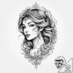Tattoo sketch virgo maiden, ink illustration… – tattoo sketch (№1755900991_0, 22.08.2025 22:16) — tattoovalue.net