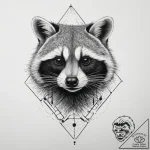 Tattoo sketch raccoon, concept art for tattoo… – tattoo sketch (№1755901189_0, 22.08.2025 22:19) — tattoovalue.net