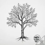 Tattoo sketch tree with a branch, tattoo flas… – tattoo sketch (№1755901982_0, 22.08.2025 22:33) — tattoovalue.net