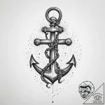Tattoo sketch anchor, ink illustration for ta… – tattoo sketch (№1755902775_0, 22.08.2025 22:46) — tattoovalue.net