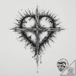 Tattoo sketch emo broken heart, artistic tatt… – tattoo sketch (№1755903760_0, 22.08.2025 23:02) — tattoovalue.net