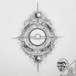 Tattoo sketch cosmic story – tattoo sketch (№1755904353_0, 22.08.2025 23:12) — tattoovalue.net