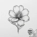 Tattoo sketch cyclamen flower, artistic tatto… – tattoo sketch (№1755904549_0, 22.08.2025 23:15) — tattoovalue.net