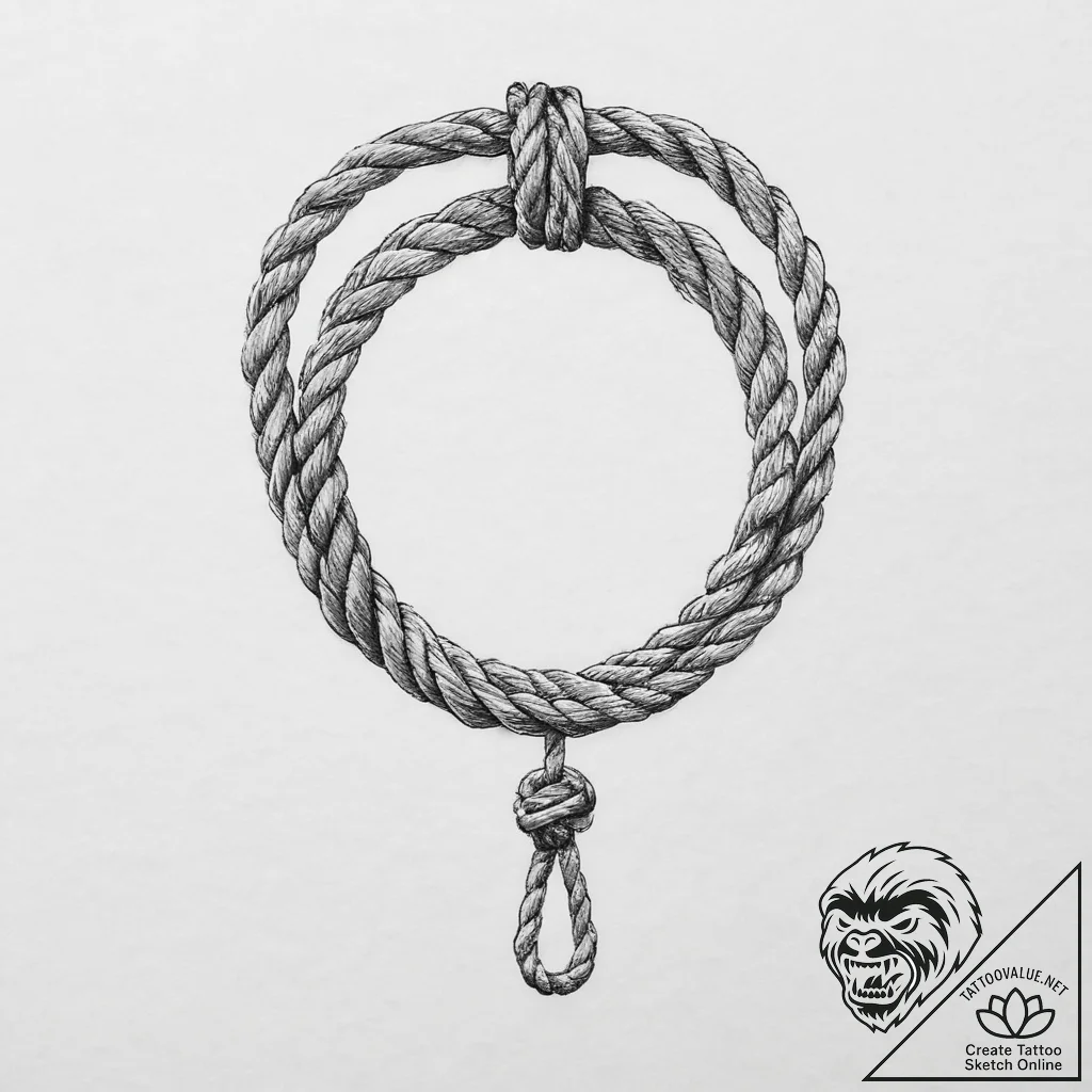 Tattoo sketch rope - tattoo sketch (№1755906727_0, 22.08.2025 23:52) — tattoovalue.net