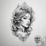 Tattoo sketch divine scene – tattoo sketch (№1755907120_0, 22.08.2025 23:58) — tattoovalue.net
