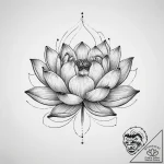 Lotus – tattoo sketch (№1755907377_0, 23.08.2025 00:02) — tattoovalue.net