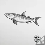 Tattoo sketch sturgeon, tattoo line art, mini… – tattoo sketch (№1755908314_0, 23.08.2025 00:18) — tattoovalue.net