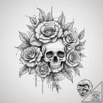 Tattoo sketch marigold flower, artistic tatto… – tattoo sketch (№1755909312_0, 23.08.2025 00:35) — tattoovalue.net