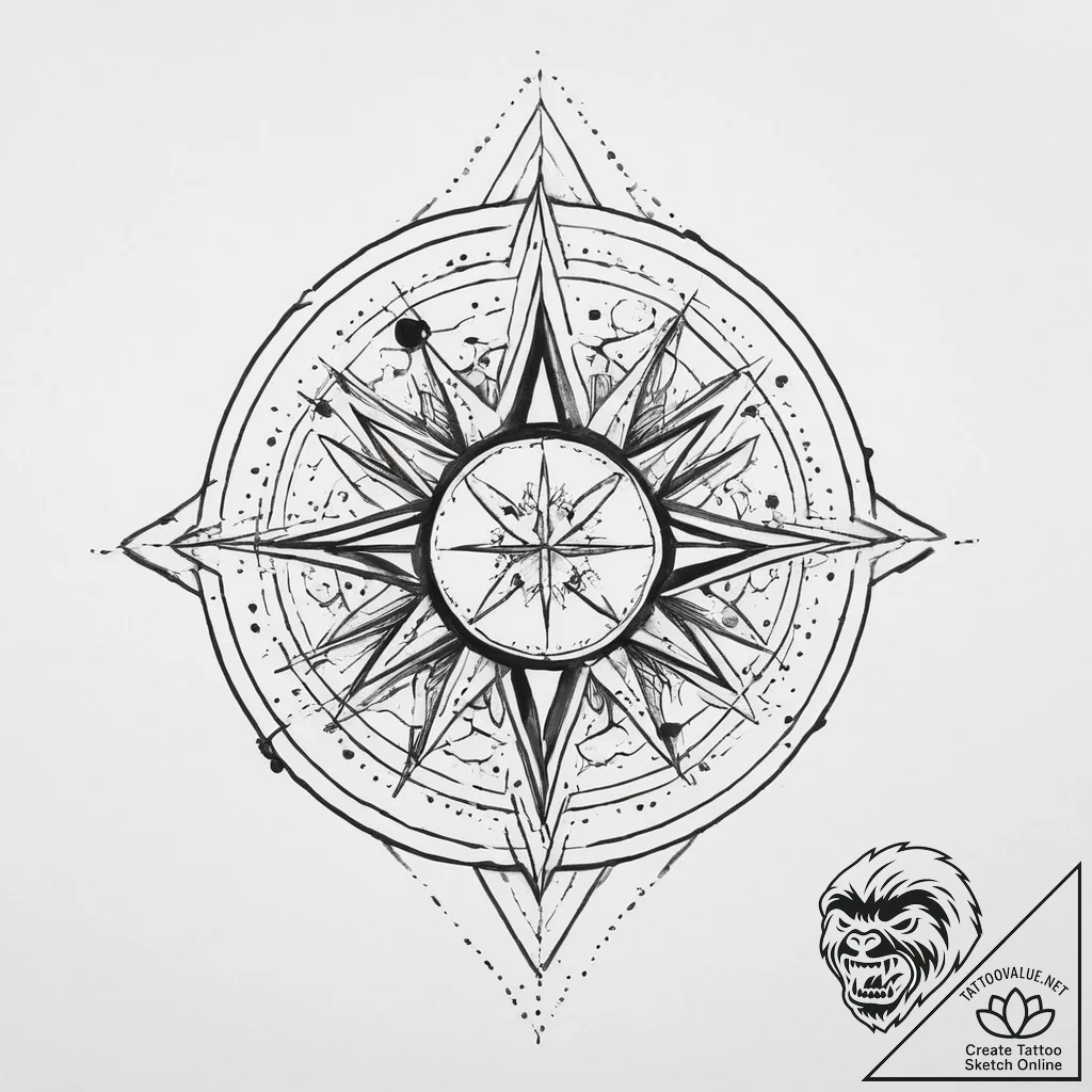 Tattoo sketch cosmic foundation, tattoo drawi... - tattoo sketch (№1755909706_0, 23.08.2025 00:41) — tattoovalue.net