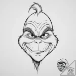 Tattoo sketch the grinch with a skin, ink ill… – tattoo sketch (№1755909905_0, 23.08.2025 00:45) — tattoovalue.net