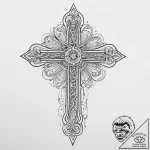 Tattoo sketch blessed lettering, tattoo flash… – tattoo sketch (№1755910501_0, 23.08.2025 00:55) — tattoovalue.net