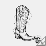 Tattoo sketch cowboy boot with a star, tattoo… – tattoo sketch (№1755911106_0, 23.08.2025 01:05) — tattoovalue.net