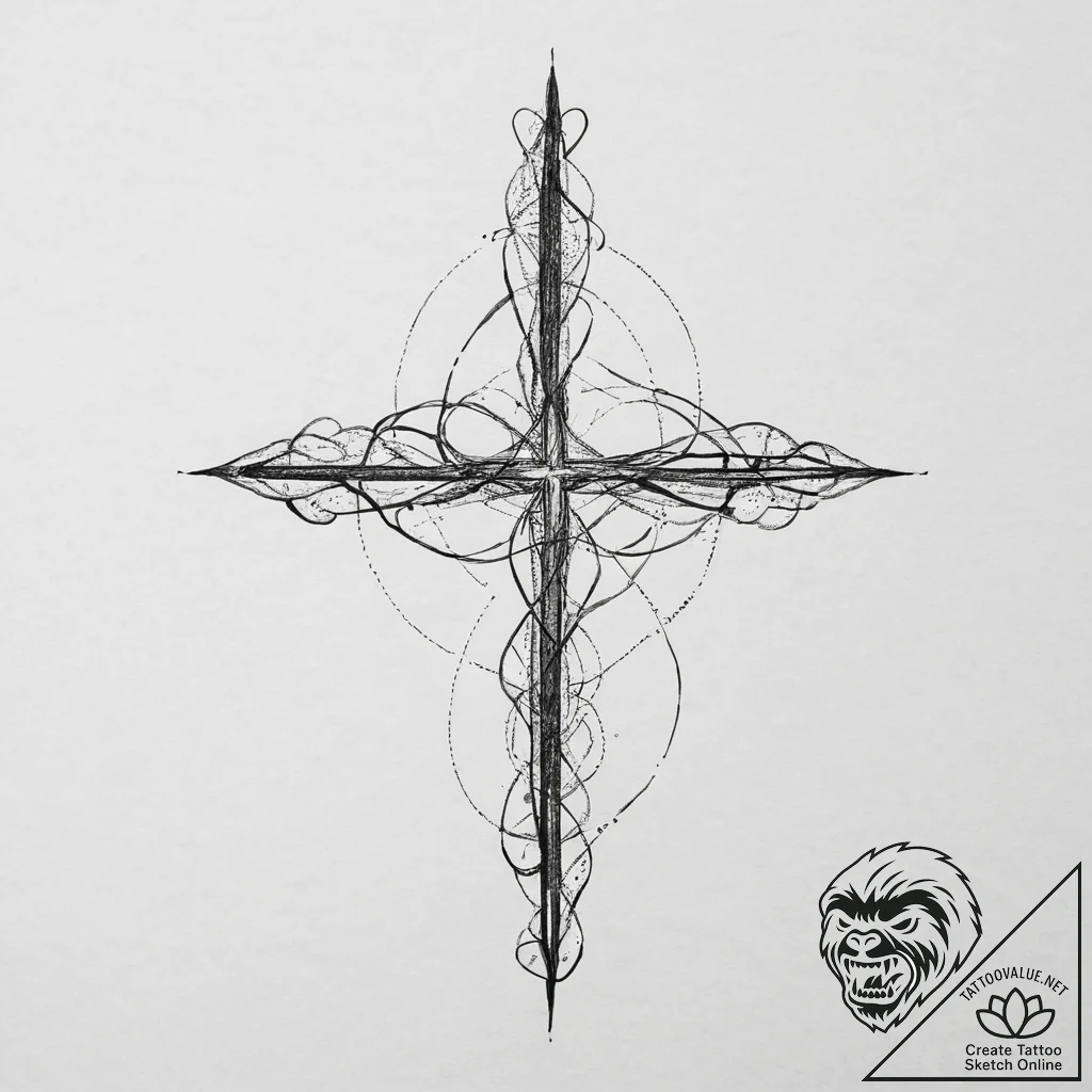 Tattoo sketch heartbeat with a sound, artisti... - tattoo sketch (№1755912294_0, 23.08.2025 01:24) — tattoovalue.net