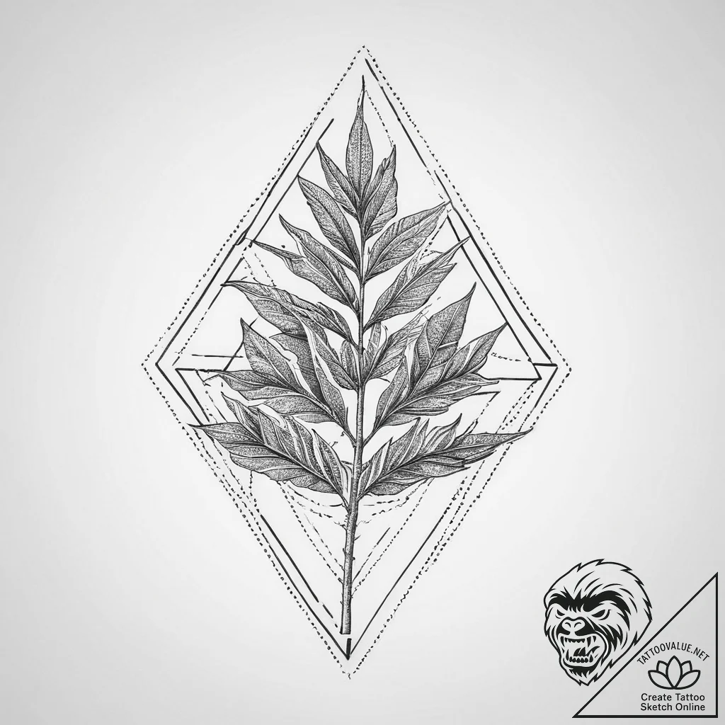 Tattoo sketch a symbolic plant, tattoo drawin... - tattoo sketch (№1755912690_0, 23.08.2025 01:31) — tattoovalue.net