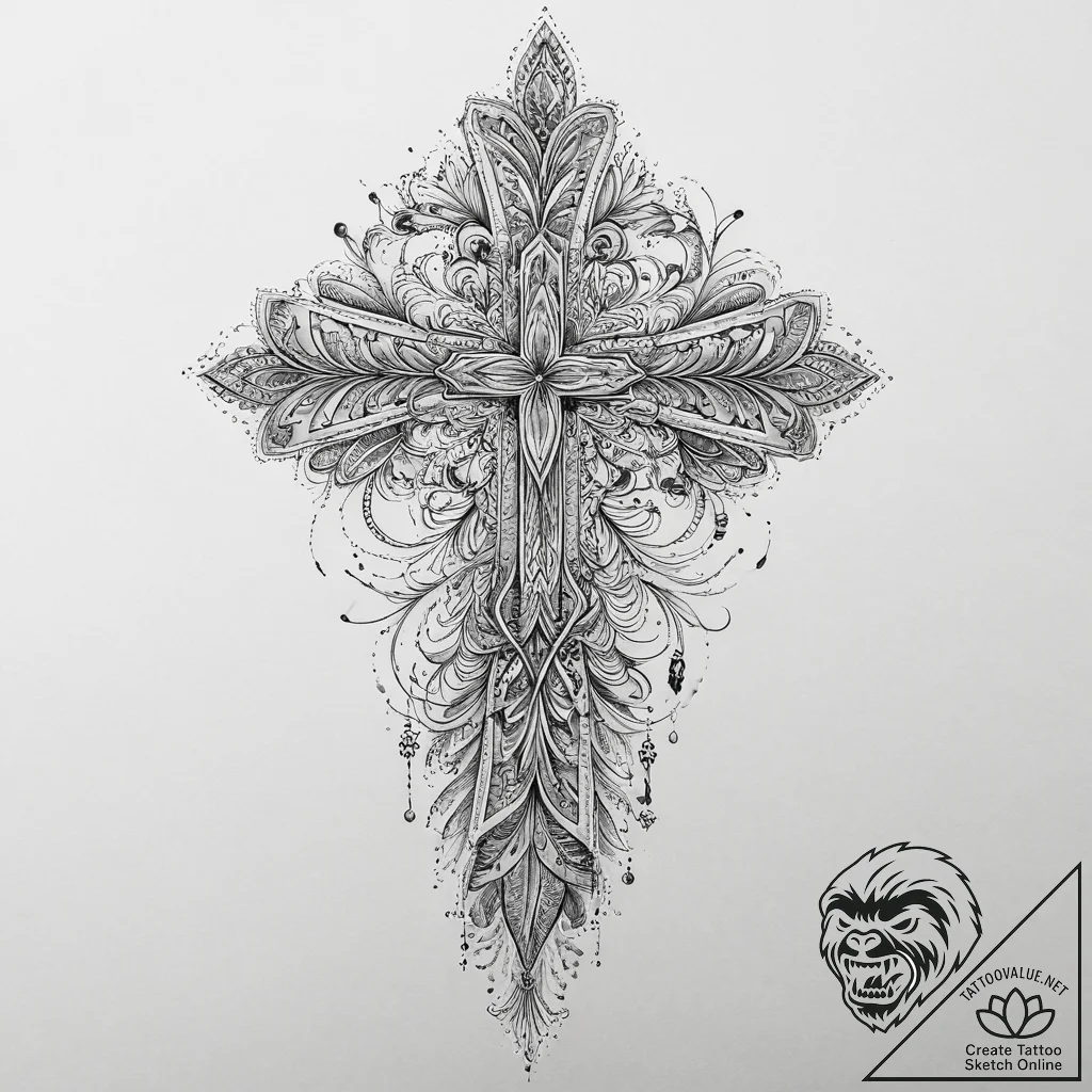 Tattoo sketch forrest gump feather, artistic... - tattoo sketch (№1755913693_0, 23.08.2025 01:48) — tattoovalue.net