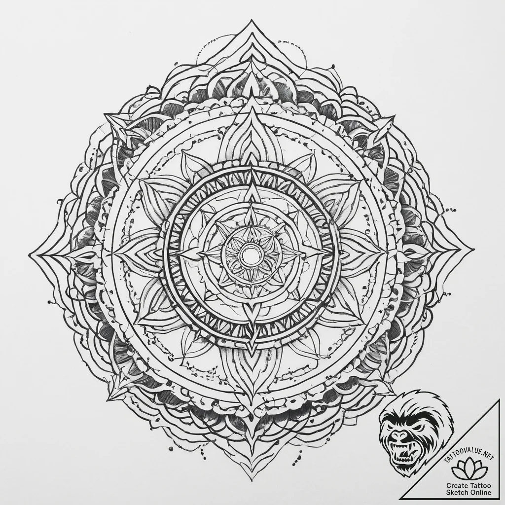 Tattoo sketch cosmic origin, tattoo flash she... - tattoo sketch (№1755913895_0, 23.08.2025 01:51) — tattoovalue.net