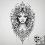 Tattoo sketch blessed being, artistic tattoo… – tattoo sketch (№1755915492_0, 23.08.2025 02:18) — tattoovalue.net
