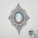 Tattoo sketch opal – tattoo sketch (№1755916084_0, 23.08.2025 02:28) — tattoovalue.net