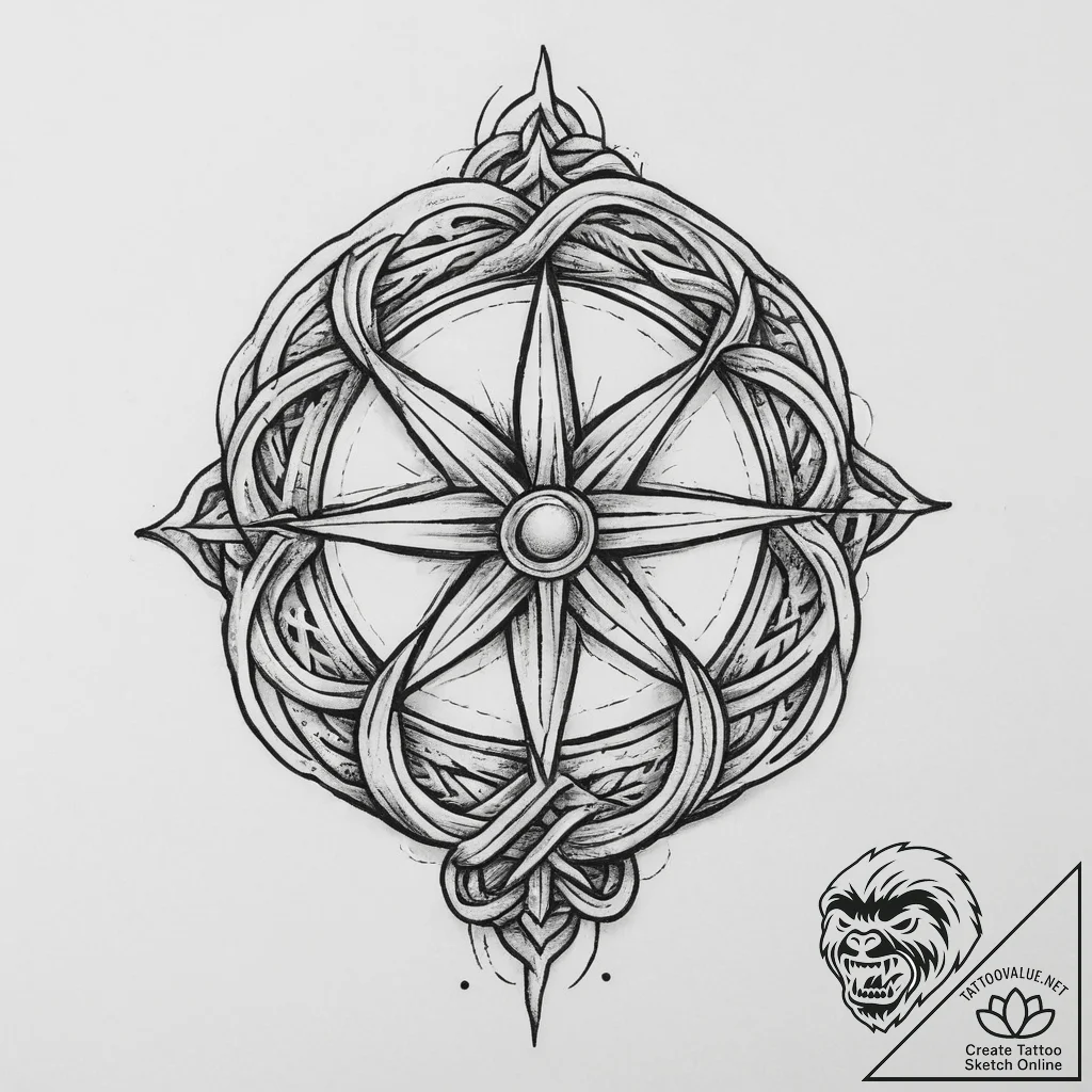 Tattoo sketch knot, tattoo drawing outline, o... - tattoo sketch (№1755916870_0, 23.08.2025 02:41) — tattoovalue.net