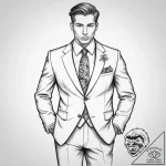 Tattoo sketch tailored suit in a classic styl… – tattoo sketch (№1755917067_0, 23.08.2025 02:44) — tattoovalue.net