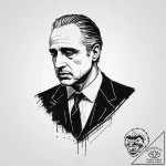 Tattoo sketch the godfather silhouette, tatto… – tattoo sketch (№1755918049_0, 23.08.2025 03:00) — tattoovalue.net
