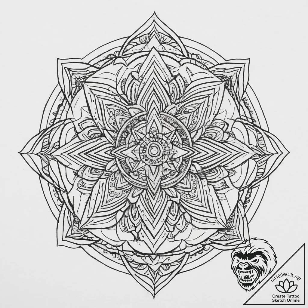 Tattoo sketch element, tattoo flash sheet des... - tattoo sketch (№1755918836_0, 23.08.2025 03:13) — tattoovalue.net