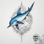 Tattoo sketch marlin, concept art for tattoo,… – tattoo sketch (№1755919034_0, 23.08.2025 03:17) — tattoovalue.net