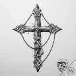 Tattoo sketch hands with a chain, tattoo sket… – tattoo sketch (№1755920020_0, 23.08.2025 03:33) — tattoovalue.net