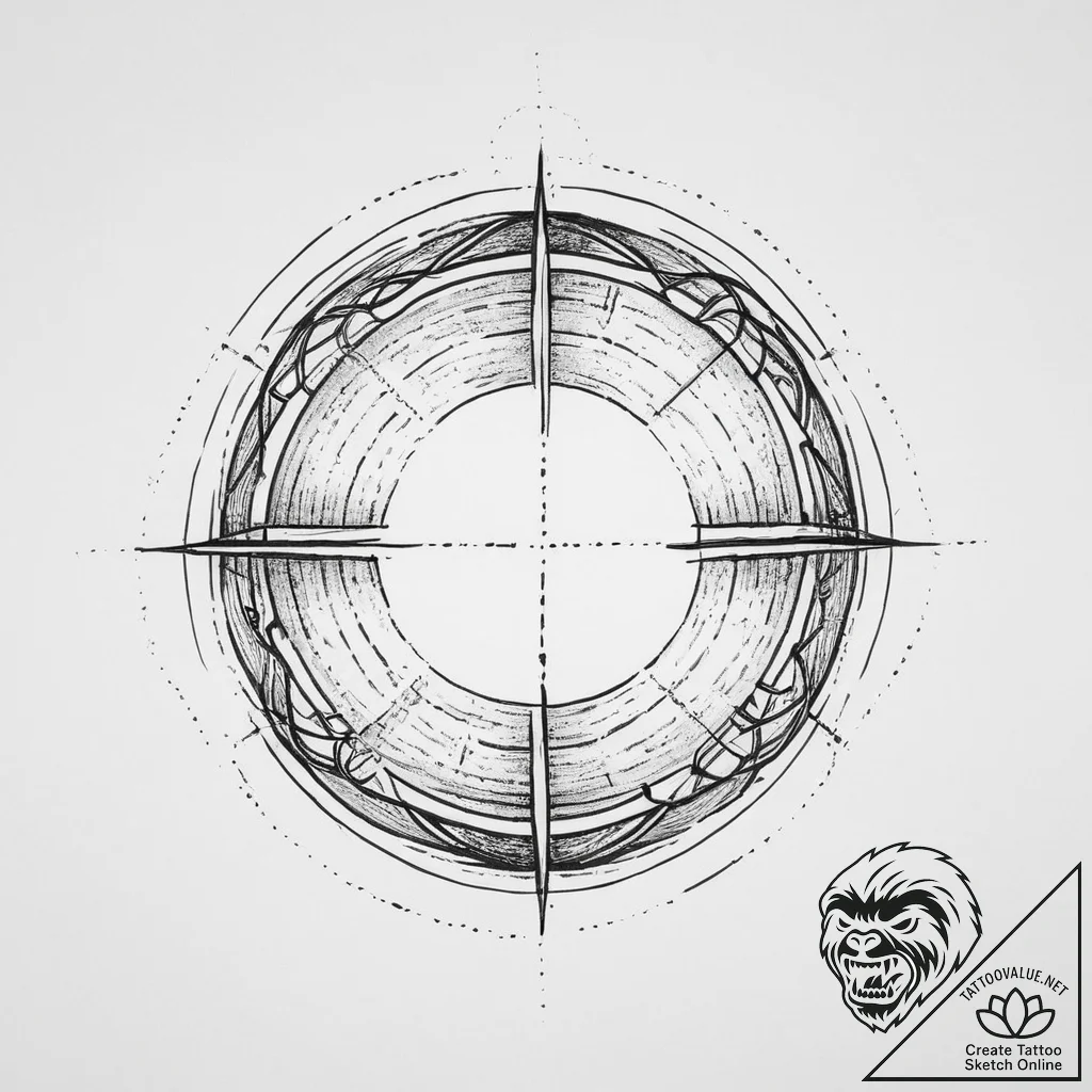Tattoo sketch divine sphere, tattoo line art,... - tattoo sketch (№1755921018_0, 23.08.2025 03:50) — tattoovalue.net