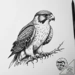 Tattoo sketch peregrine falcon, tattoo flash… – tattoo sketch (№1755921810_0, 23.08.2025 04:03) — tattoovalue.net