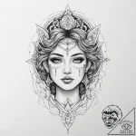 Tattoo sketch goddess tattoo, tattoo sketch d… – tattoo sketch (№1755922407_0, 23.08.2025 04:13) — tattoovalue.net