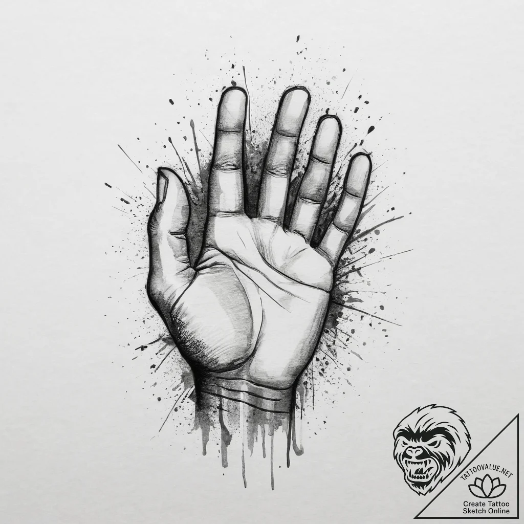 Tattoo sketch hands with a document, tattoo f... - tattoo sketch (№1755923211_0, 23.08.2025 04:26) — tattoovalue.net