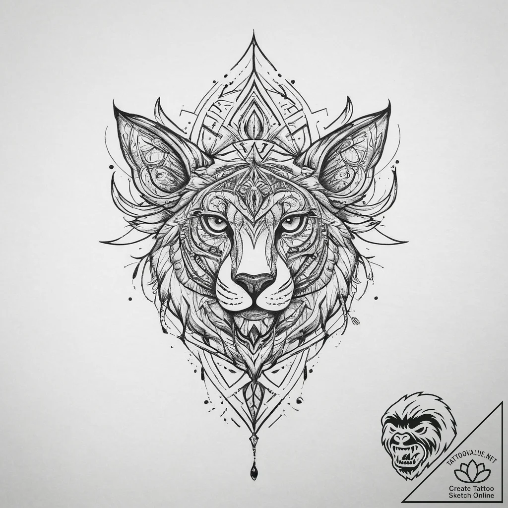 Tattoo sketch char, concept art for tattoo, o... - tattoo sketch (№1755923812_0, 23.08.2025 04:36) — tattoovalue.net