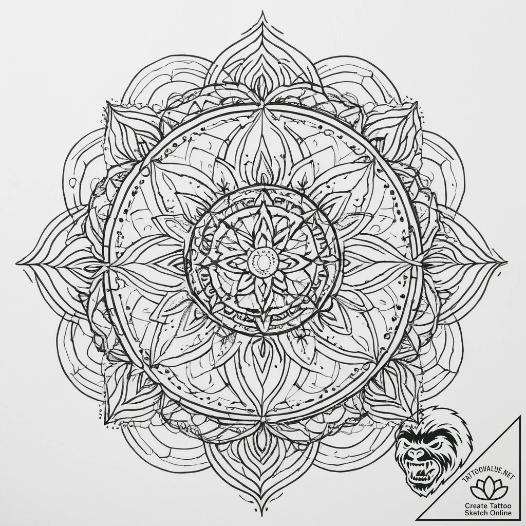 Tattoo sketch spirit, tattoo drawing outline,... - tattoo sketch (№1755925019_0, 23.08.2025 04:56) — tattoovalue.net