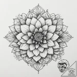Tattoo sketch dahlia flower, tattoo flash she… – tattoo sketch (№1755925423_0, 23.08.2025 05:03) — tattoovalue.net
