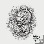 Tattoo sketch kobold trap, tattoo line art, s… – tattoo sketch (№1755928029_0, 23.08.2025 05:47) — tattoovalue.net