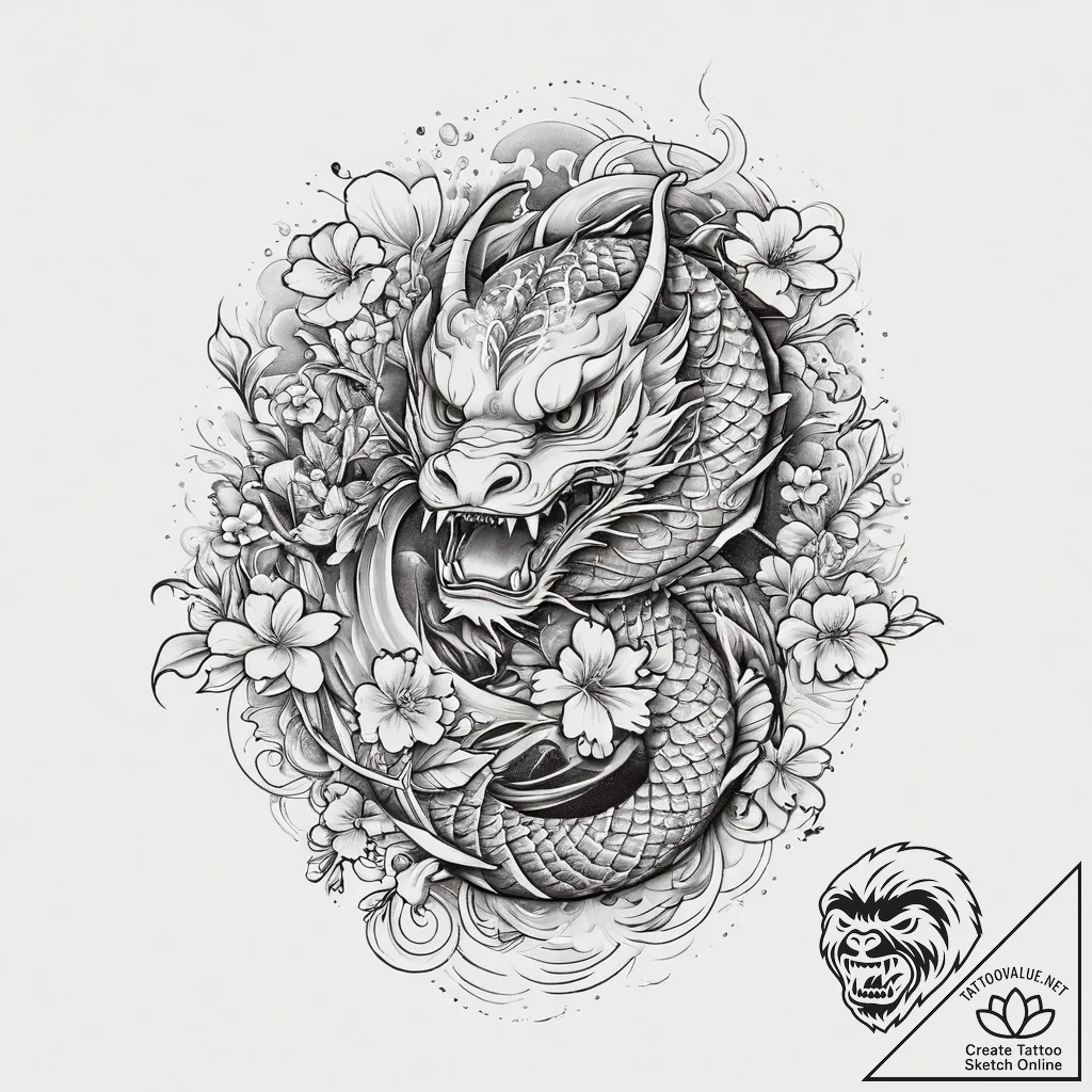 Tattoo sketch kobold trap, tattoo line art, s... - tattoo sketch (№1755928029_0, 23.08.2025 05:47) — tattoovalue.net