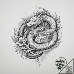 Tattoo sketch snake wrapped around a knife, t… – tattoo sketch (№1755928228_0, 23.08.2025 05:50) — tattoovalue.net