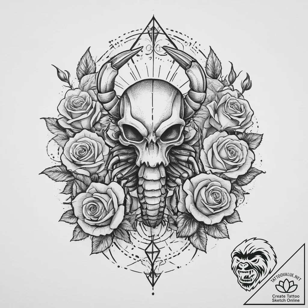 Tattoo sketch crayfish, concept art for tatto... - tattoo sketch (№1755928430_0, 23.08.2025 05:53) — tattoovalue.net