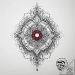 Tattoo sketch ruby, ink illustration for tatt… – tattoo sketch (№1755930411_0, 23.08.2025 06:26) — tattoovalue.net