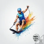 Tattoo sketch water skiing a person with a sk… – tattoo sketch (№1755932179_0, 23.08.2025 06:56) — tattoovalue.net